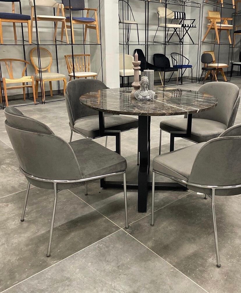 Chair Dining Chair Silver Metal Legs Chairs for Living Etsy