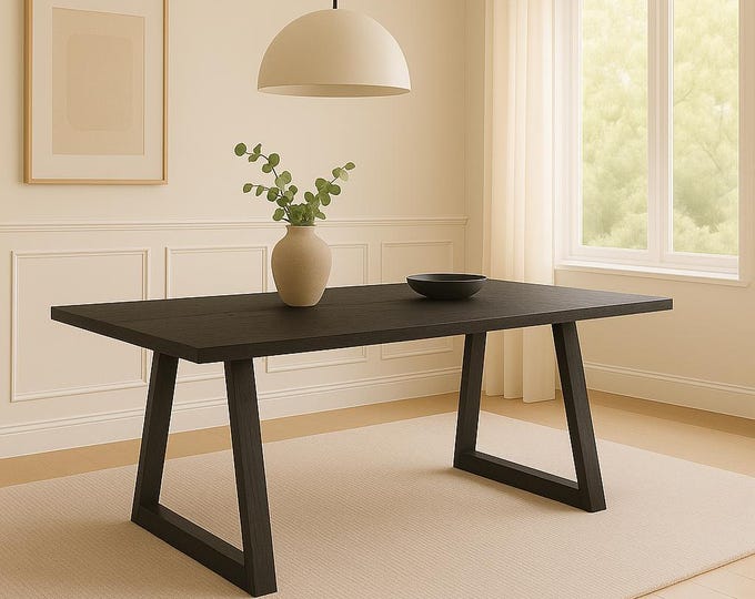 Handmade Rectangular Dining Table – Solid Wood | Available in 170x90 cm & 200x100 cm | Seats 6–8 People