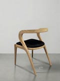 Handmade Mid-Century Modern Hornbeam Chair – Leather or Velvet Seat