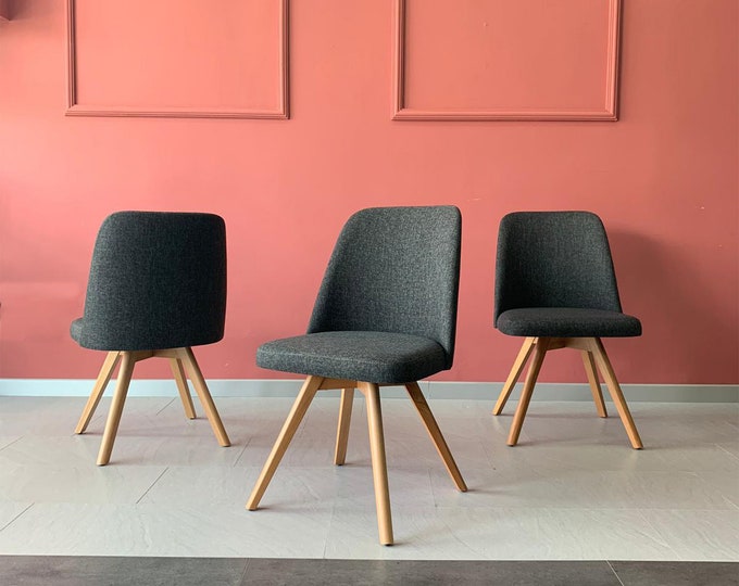 Dining Chair – Scandinavian Style, Wooden Legs