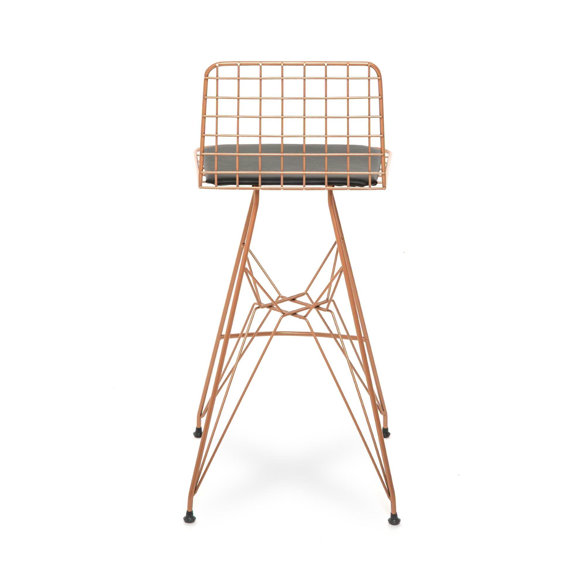 Copper Metal Bar Stools Copper Bar Chairs Metal Legs Etsy