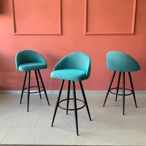 Curved Seat Bar Stools Etsy