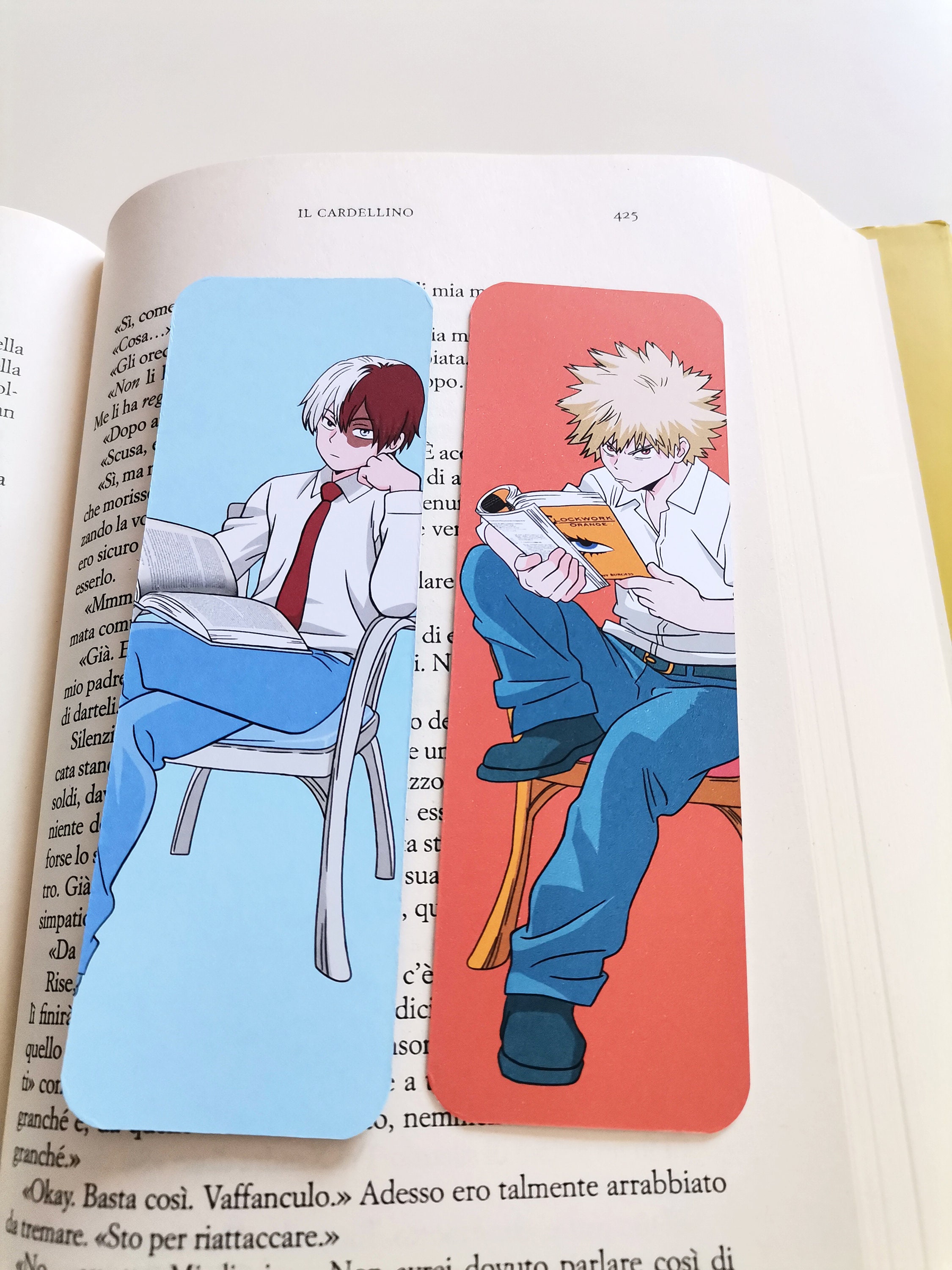 bundle 4 my hero academia bookmarks all for one bakugo etsy
