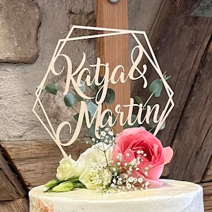 Cake Topper Wedding I Hexagon I Mr and Mrs I Faith I Cake Topper I Cake Topper I Caketopper Name