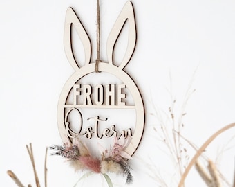 Holzschild "Frohe Ostern" I Osterdeko für Flowerhoop I Osterdeko vintage I Osterdeko Holz I Oster Türkranz