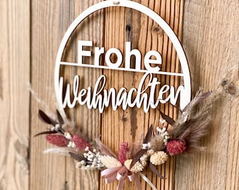 Frohe Weihnachten I Weihnachtsdeko | Türkranz Weihnachten | Schriftzug Frohe Weihnachten