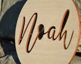 Holzschild mit deinem Namen I Schriftzug