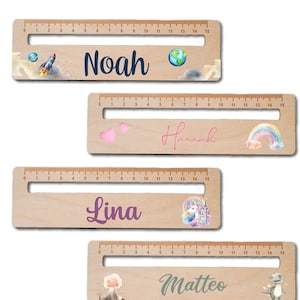 Ausilio per la lettura con nome, righello in legno, regalo per l'inizio della scuola, inizio della scuola, inizio della scuola nel 2025, regalo per l'inizio della scuola o per Natale