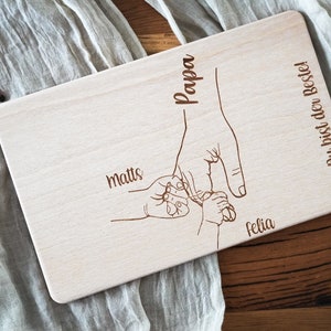 Tábua de café da manhã para o pai, tábua de madeira personalizada para o dia dos pais, tábua de lanche para o pai, presente do dia dos pais, tábua de cortar papai
