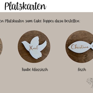 Cake Topper Taufe I Kommunion I Konfirmation I Glaube I Kuchentopper I Kuchen Topper I Caketopper Name Bild 9