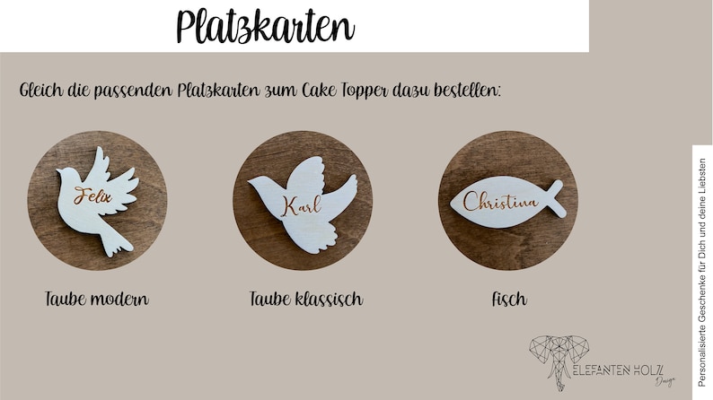 Cake Topper Taufe I Kommunion I Konfirmation I Glaube I Kuchentopper I Kuchen Topper I Caketopper Name Bild 9