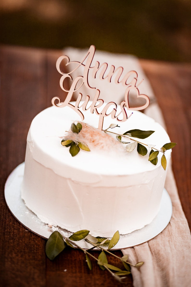 Cake Topper Hochzeit I Vornamen I Mr und Mrs I Kuchenstecker I Kuchentopper I Kuchen Topper I Caketopper Name I Weddingcake Bild 9