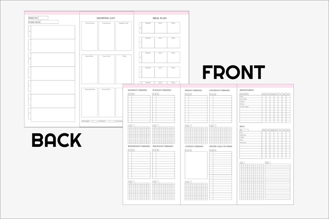 Pocket Planner Daily Planner Minimalist Planner Daily Etsy