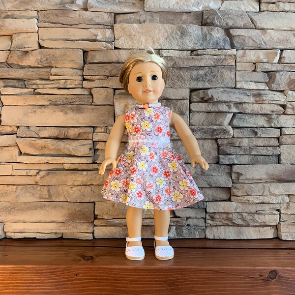 18 inch doll dress flowers American girl