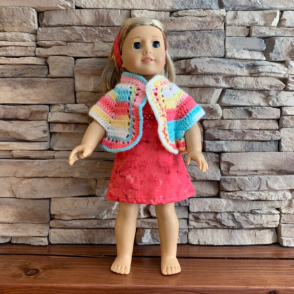 American girl, Christmas dress and sweater, 18 inch