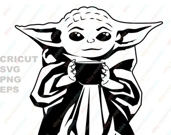 Free Free Baby Yoda Svg Black And White 595 SVG PNG EPS DXF File
