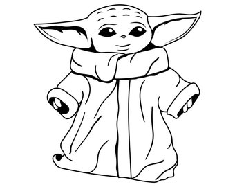 Download Baby Yoda SVG PNG EPS Mandalorian baby Yoda cut file | Etsy