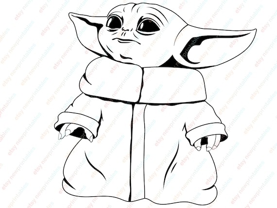 Download Baby Yoda SVG PNG EPS Mandalorian baby Yoda cut file | Etsy