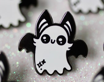 Batty Boo! Ghost Enamel Pin - Cute Halloween Pin