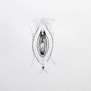The Vulva| displays vulva| wall decoration vulva | screen-printed poster| hand printed | feminist poster| poster woman| sex woman