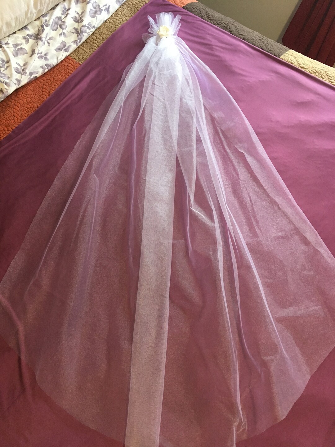 White Tulle Wedding Veil Etsy