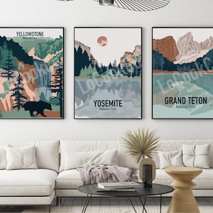 National Park Travel Posters - Single or Set - Vintage Style Poster Prints - Decor - Gift