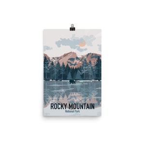 Rocky Mountain National Park Travel Posters - Single or Set - Vintage Style Poster Prints - Decor - Gift
