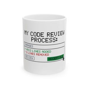 Accept All Changes Mug, Funny AI Coding Coffee Mug, Code Review Humor, Software Developer Gift, Programmer Mug, Pixel Art