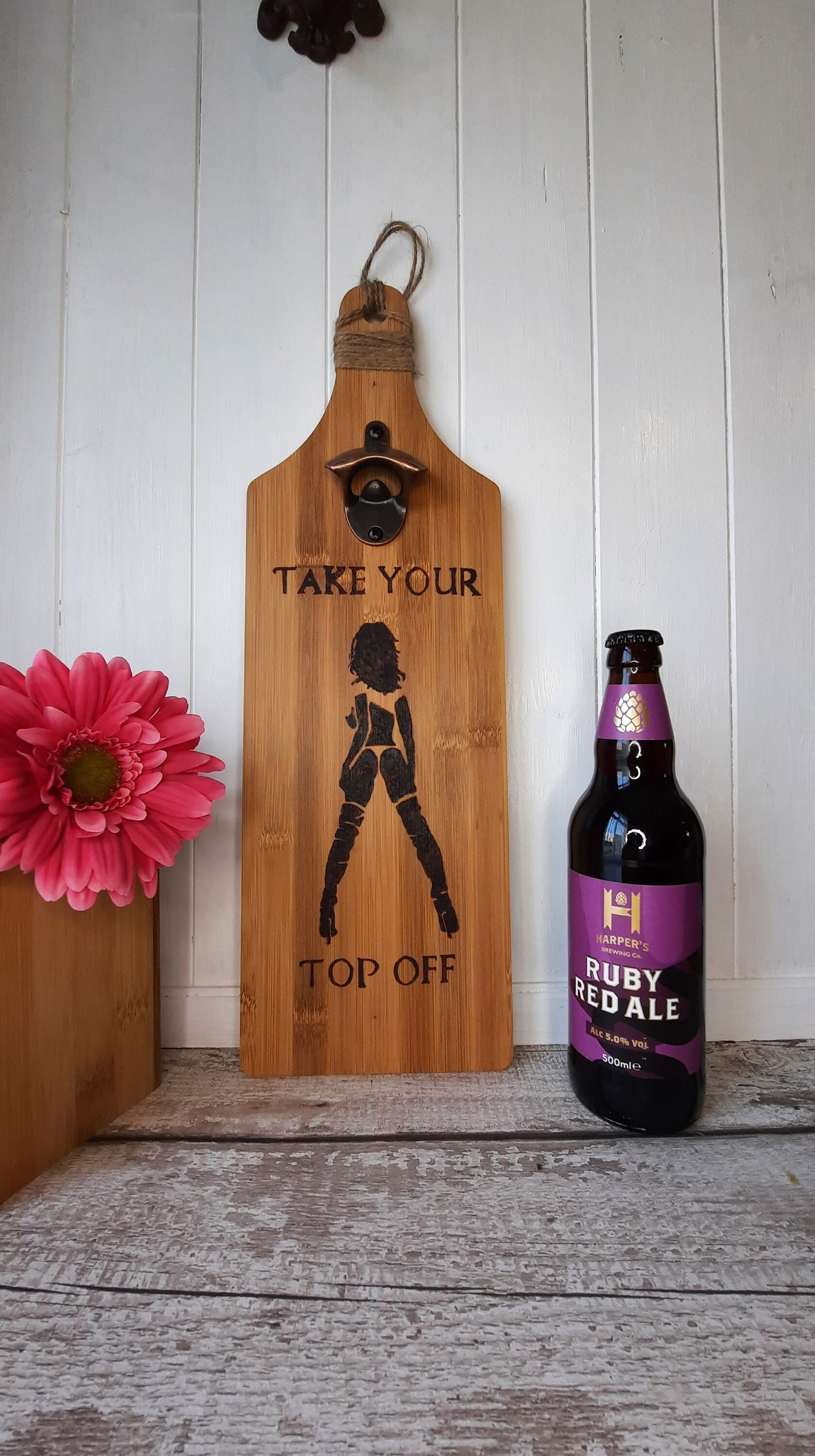 Pared de madera montado adulto botella de cerveza abridor | Etsy