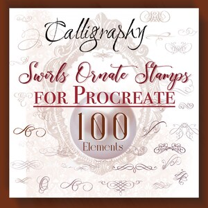 Procréer 100 pinceaux tourbillonnants, timbres floratura, timbres ornés, lettrage, timbres de calligraphie, style de tatouage