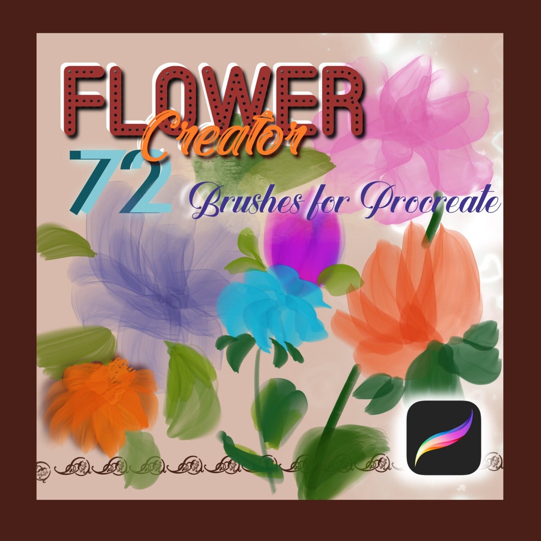 Procreate Flowers , Flowers Creator , Petals Brushes, Leafs Brushes ...