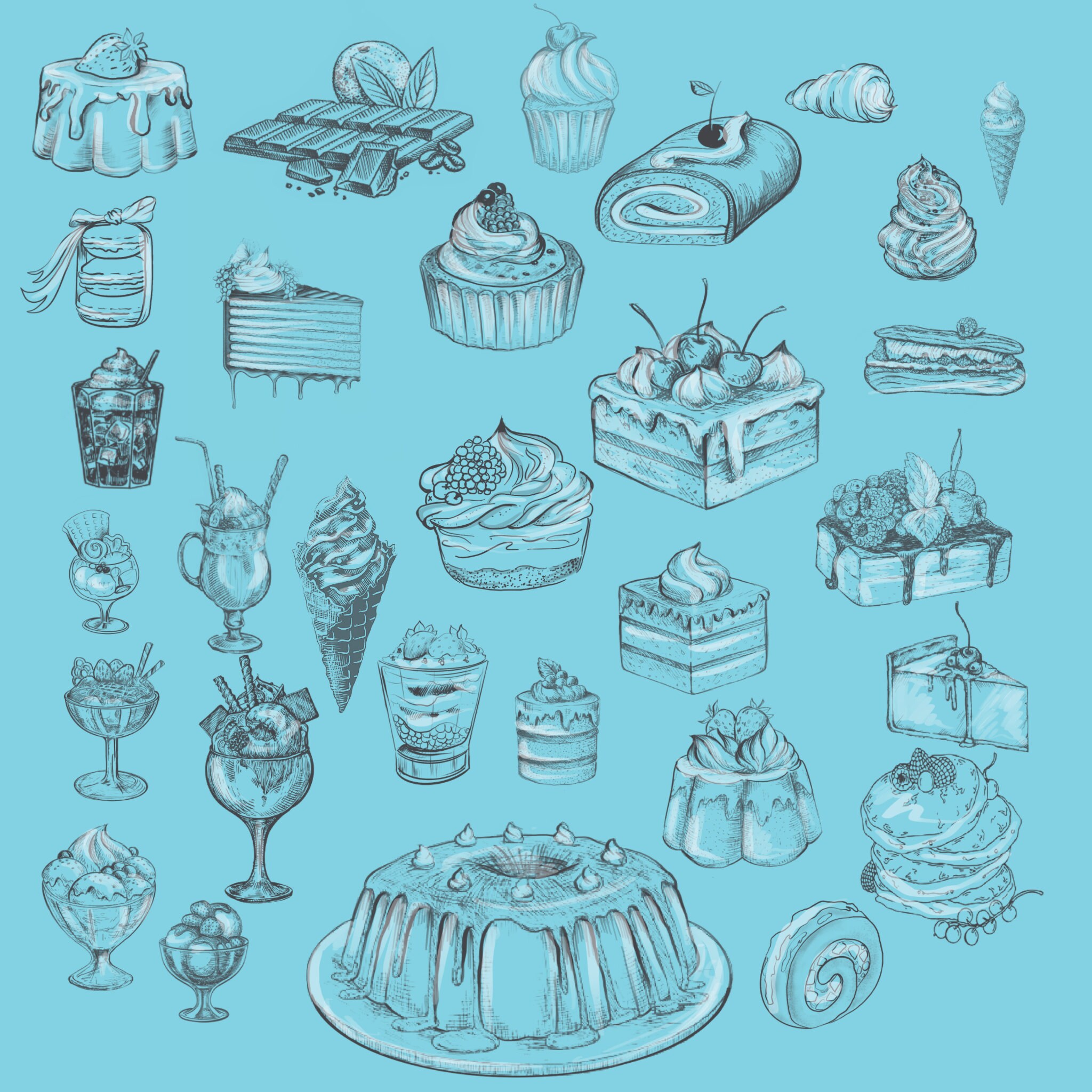 Procreate Cupcake Brushes Dessert Brushes Cake Brushes Etsy