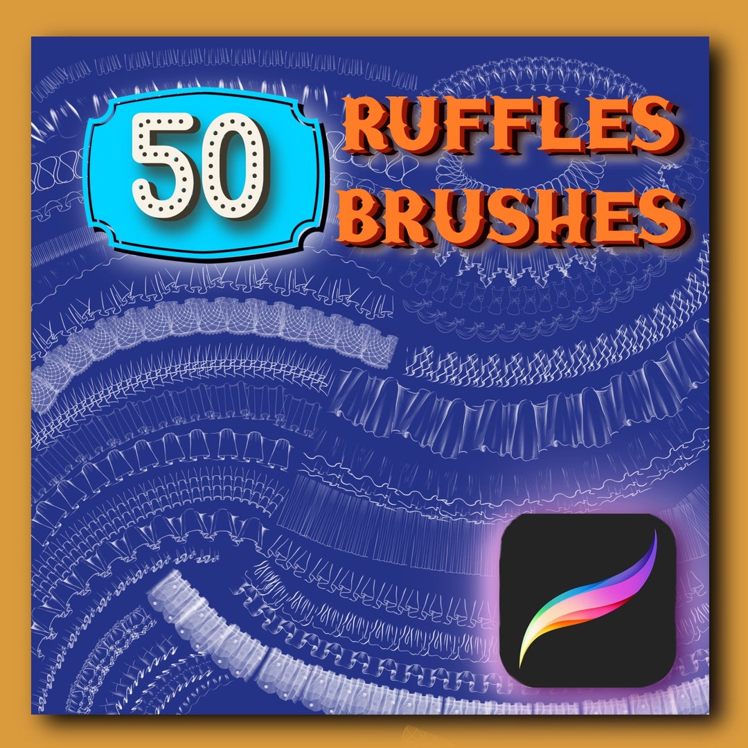 Ruffles Procreate Brushes, Procreate Stamps, Procreate Folds, Procreate ...