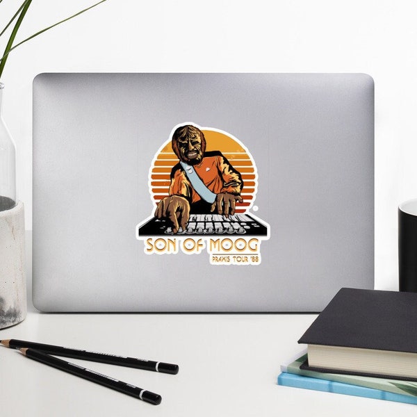 Son of Moog Sticker | TNG DS9 | Laptop Sticker Synthesizer | Nerdy Trekkie gift for him or her