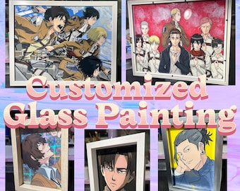 Peinture sur verre anime personnalisée (fabriquée sur commande)