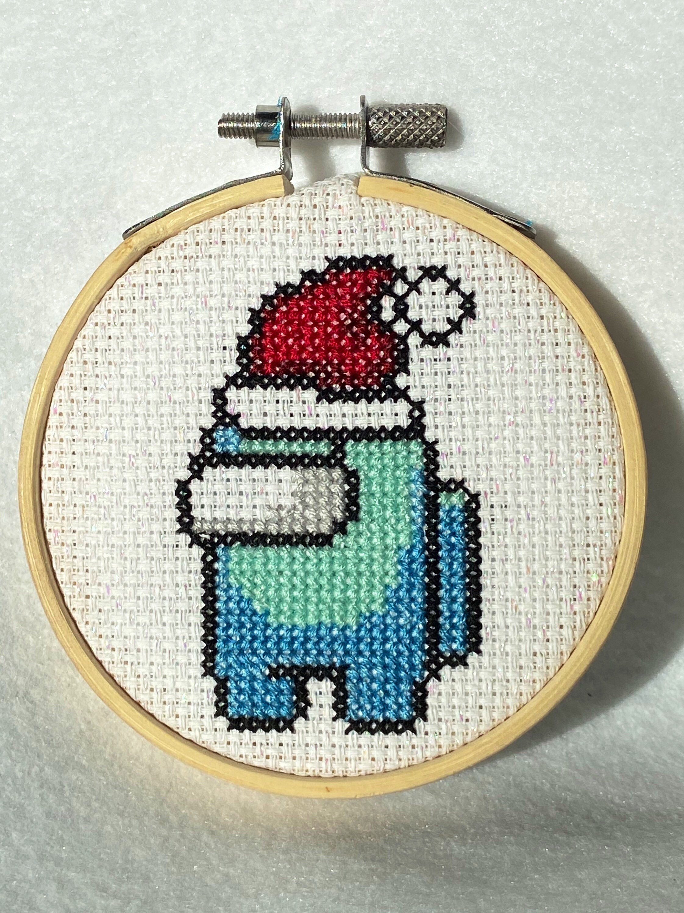 Among Us cross stitch ornament Etsy