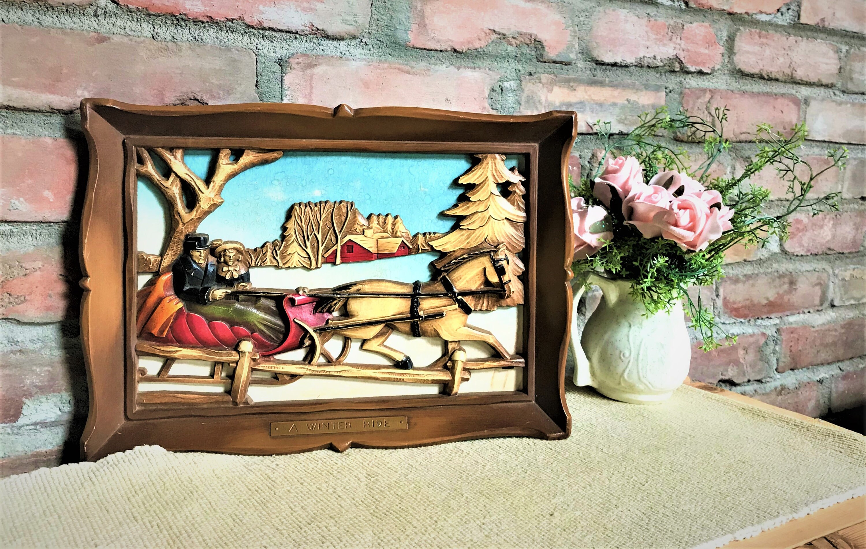 3dimensional picture frame impression of sculpture and wooden Etsy