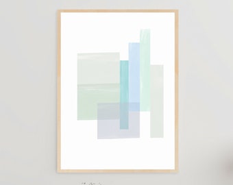 Geometric Art Print in Pastel Colors | Modern Printable Wall Art for Your Home or Office! Instant Download