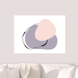Pink & Purple Abstract Art Print, Minimalist Home Decor, Printable Wall Art, Instant Download, Pastel Colors, Modern Home Decor