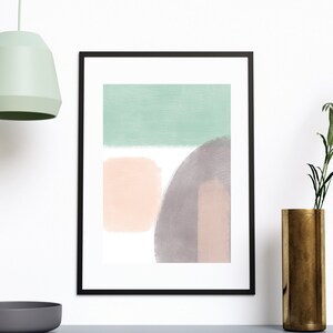 Abstract Colorful Shapes Art Print, Printable Wall Decor, Colorful Modern Artwork, Spring Home Decor, Digital Art Print