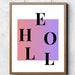 Hello Abstract Design Printable Art Piece, Bold Lettering, Bright and ...