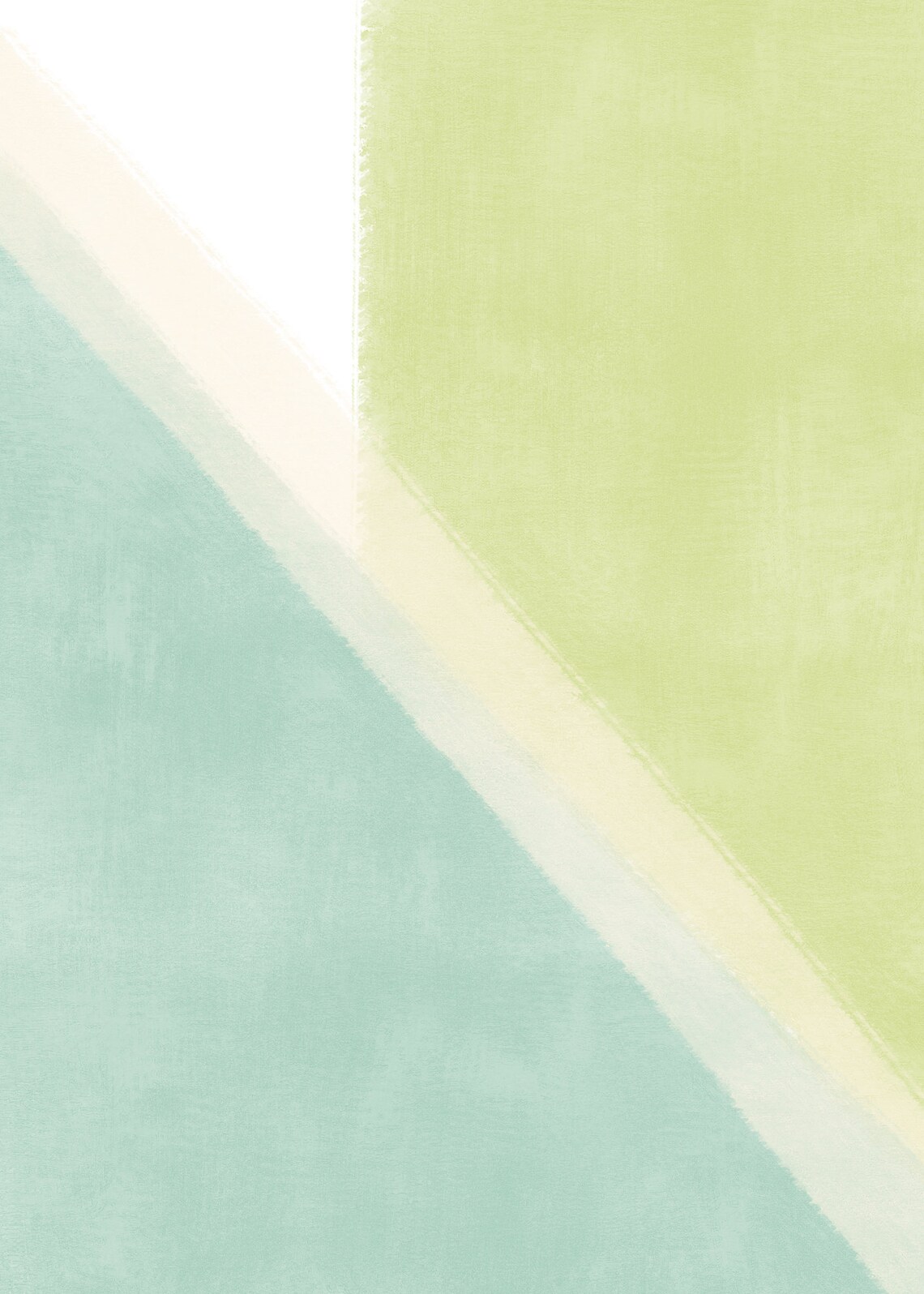 Shades of Green Geometric Art Print Bright and Unique Wall | Etsy