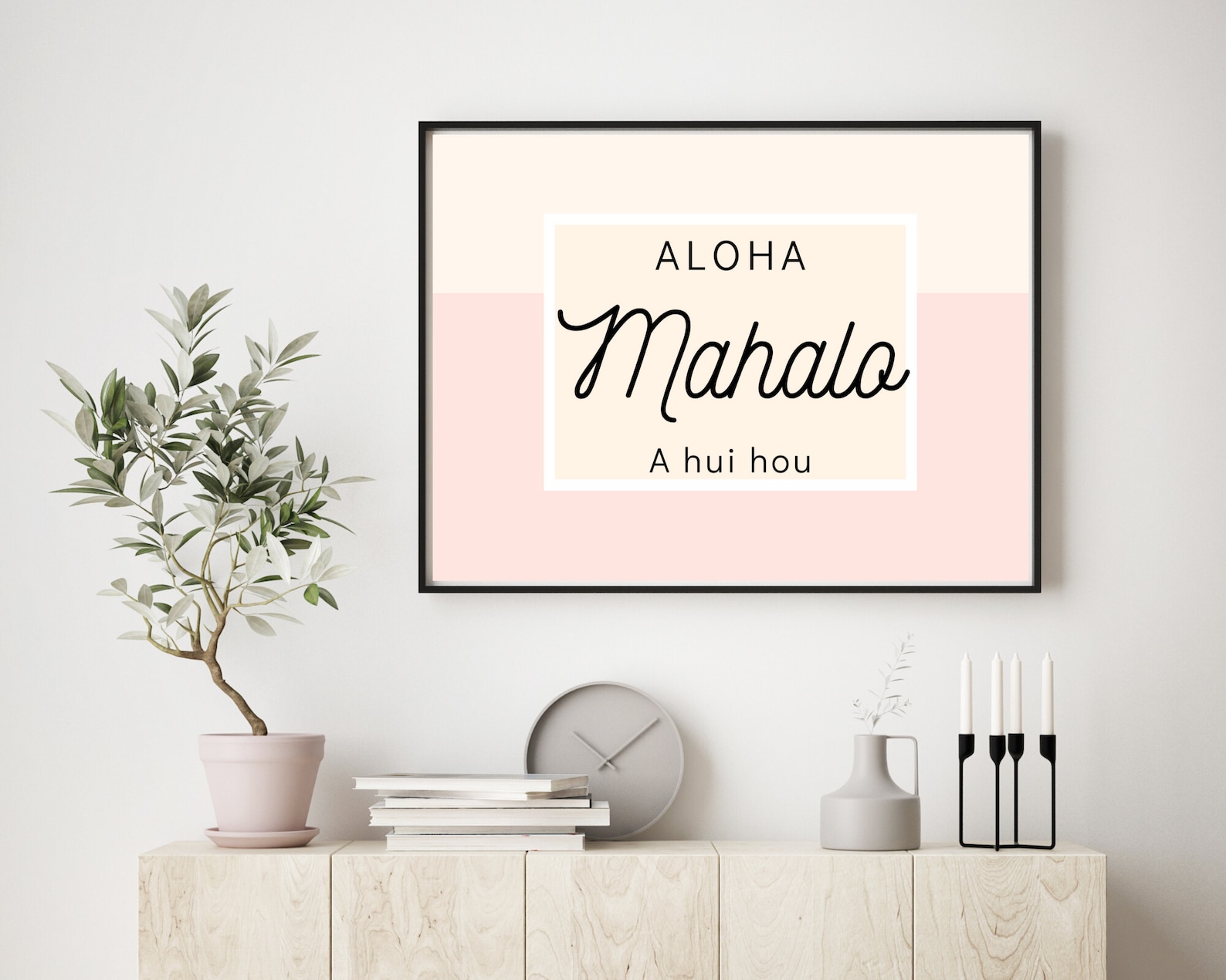 Aloha Mahalo A Hui Hou, Hawaiian Print, Beach Inspired Art, Coastal