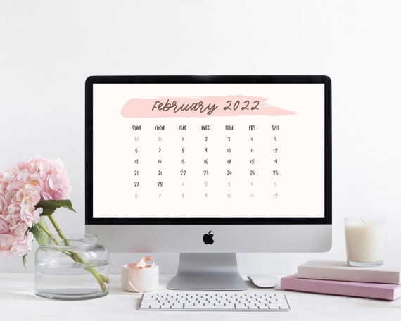 2022 Calendar Desktop Wallpapers Cute & Colorful Laptop/desktop Backgrounds  With Months January 2022 December 2022 - Etsy Finland