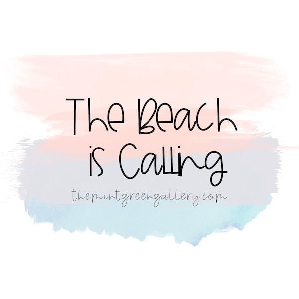 The Beach is Calling SVG File | Downloadable File to Create Any Product You'd Like! | Digital Graphic File, SVG, Transparent Background