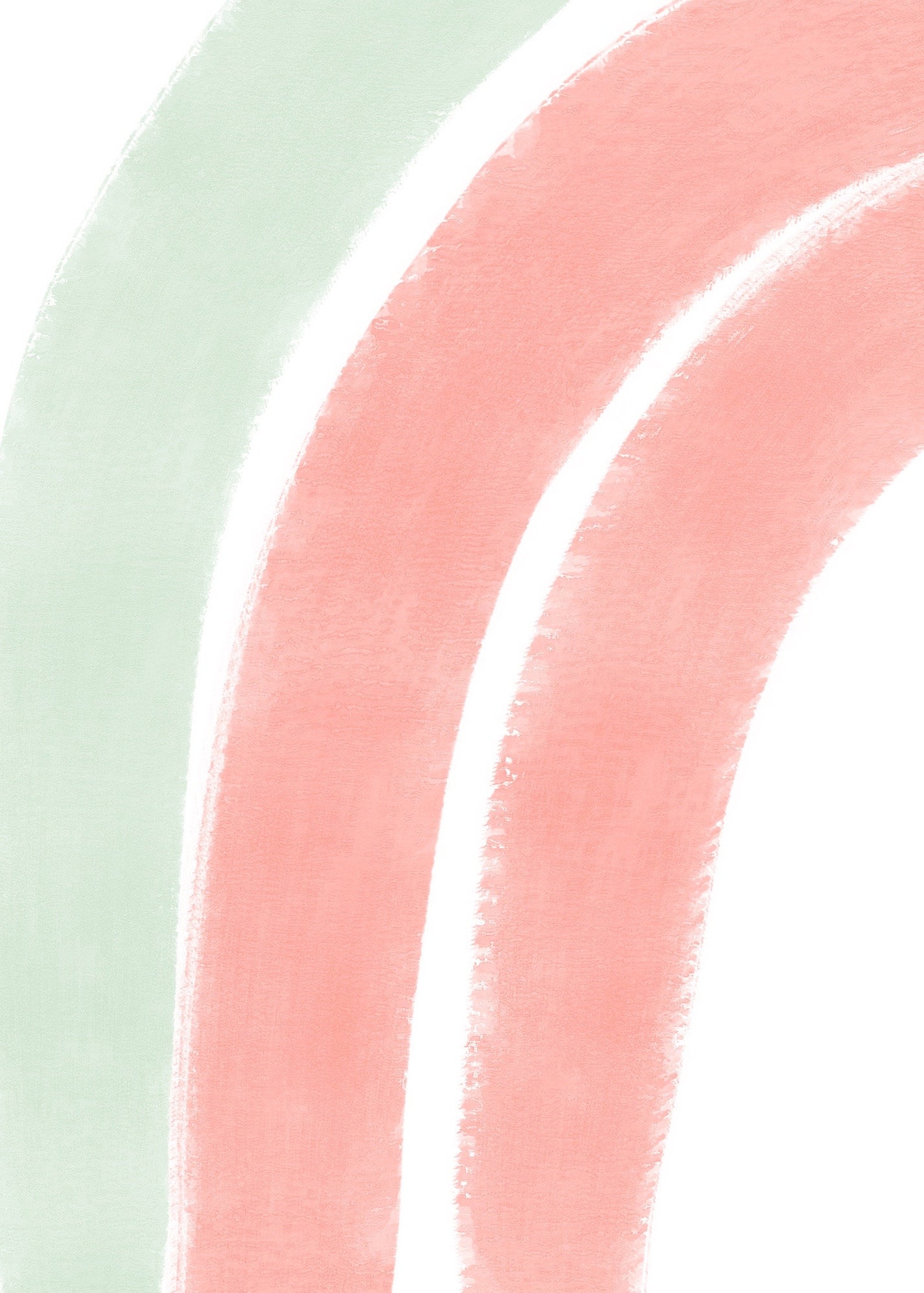 Coral & Mint Green Wall Art Digital Art Print Pastel Etsy