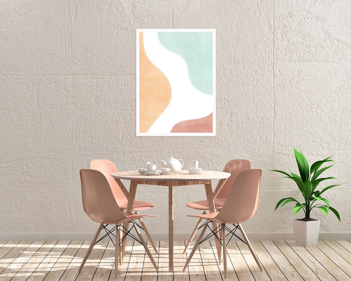 Pastel Wall Art Print, Abstract Decor, Unique Design, Printable Decor