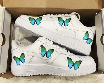 blue and green shoes