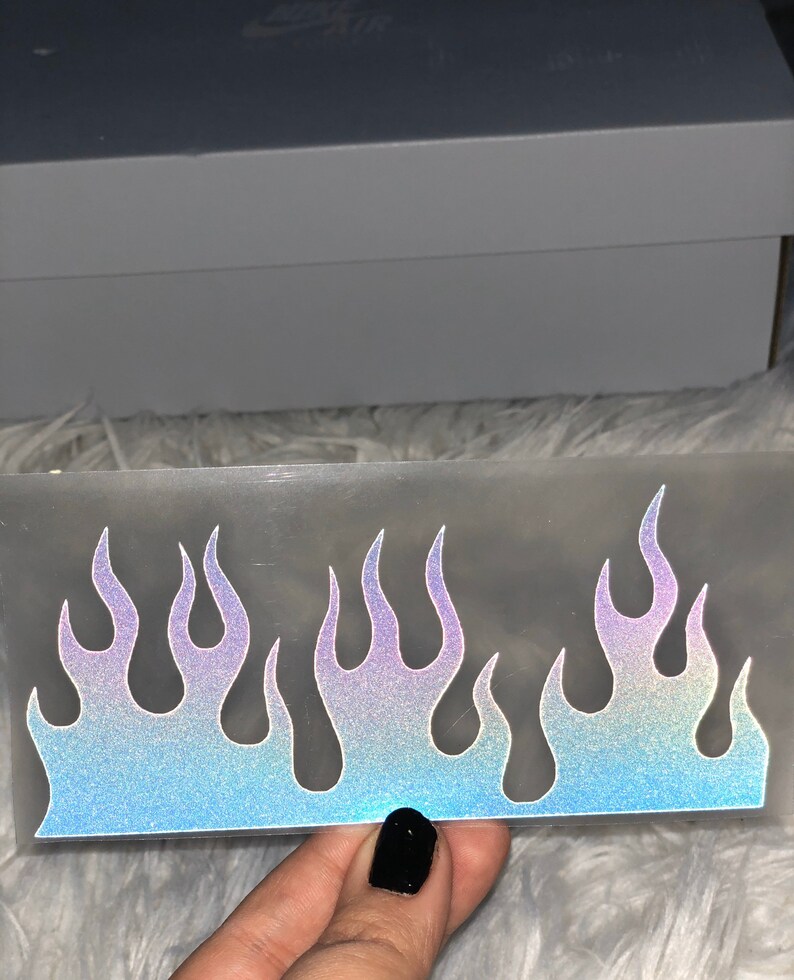 Reflective Rainbow Flames 3M Heat Transfer DECAL PATCHES ONLY Etsy Canada