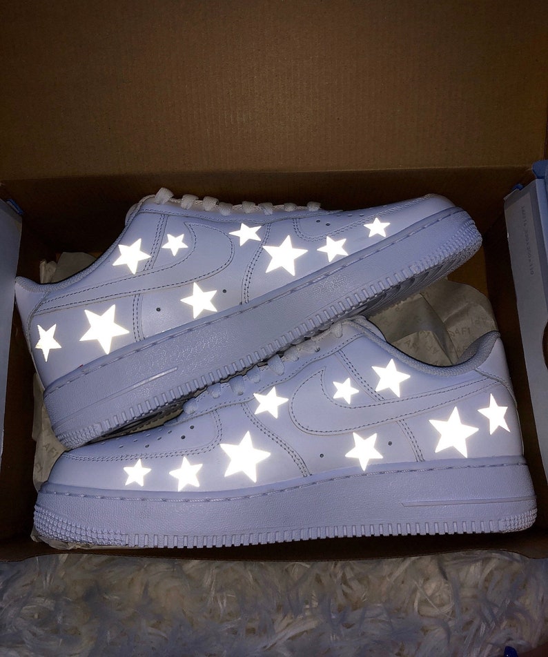 Reflective Stars 3M Heat Transfer DECAL STICKERS ONLY -Nike Air Force 1 custom reflective heat transfer custom shoes vans nikes Harry styles 